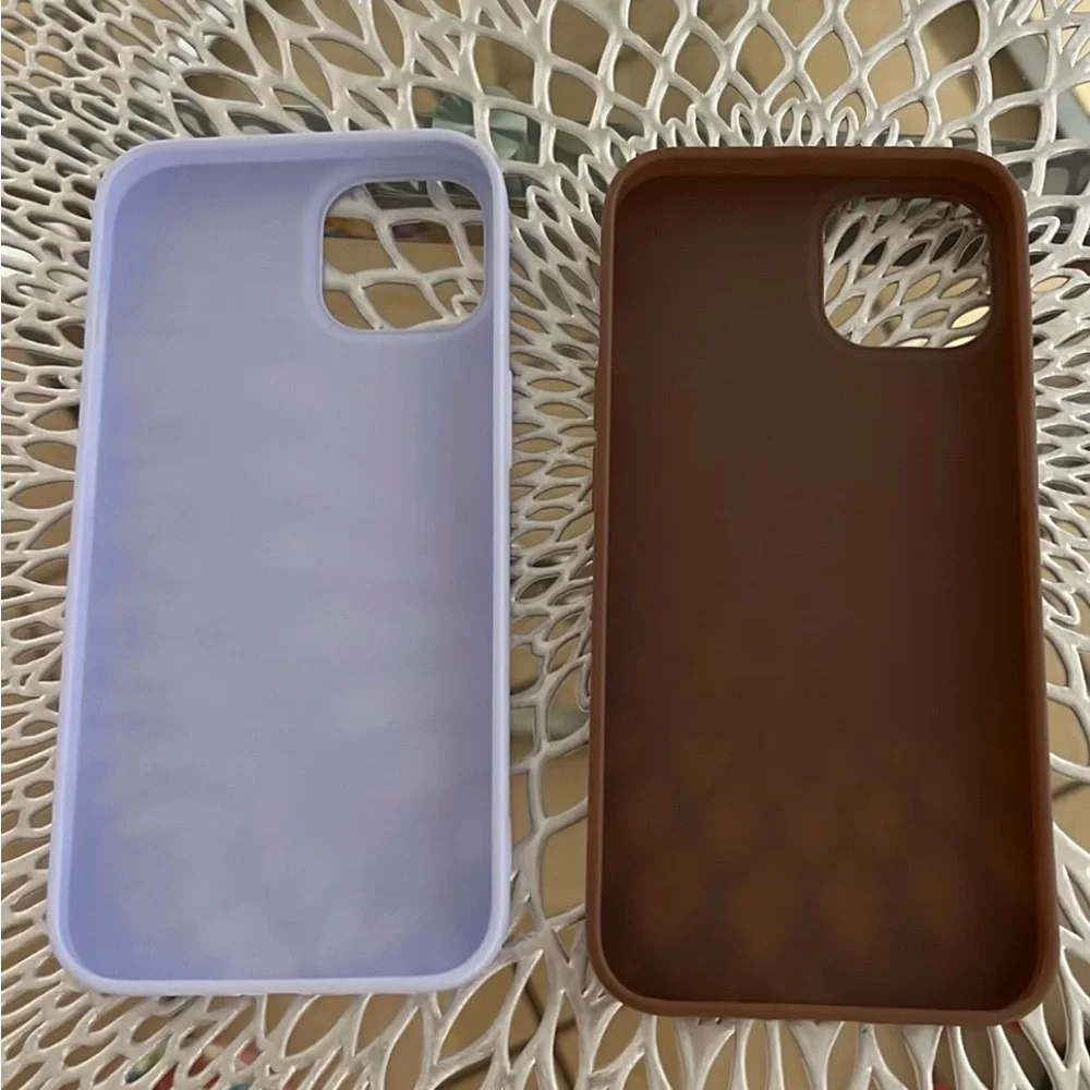 Stylish Phone Case Set - Purple and Brown